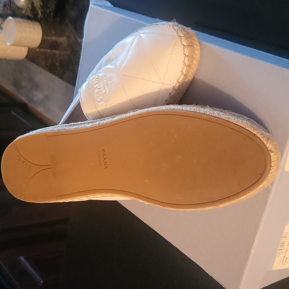Prada Women's Espadrille In White - Picture 3 of 4